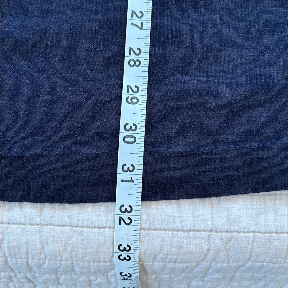 For Cynthia linen navy Boho lagenlook cottage minimalist mini dress S oversized - Picture 10 of 12